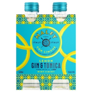 Picture of Malfy Lemon Gin & Tonic 4pk 300ml