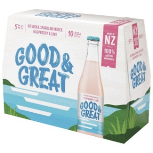 Picture of Good & Great Vodka, Raspberry & Lime 10pk Bottles 330ml