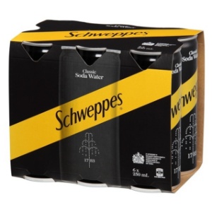 Picture of Schweppes Soda 6pack Cans 250ml