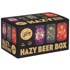 Picture of Good George Hazy Beer Box 6pk Cans 330ml