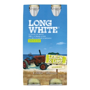 Picture of Long White Vodka Lemon & Lime 4pk Bottles 320ml