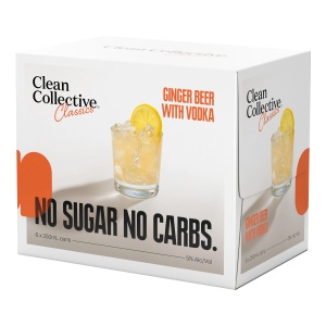 Picture of Clean Collective Ginger Beer 6pk Cans 250ml